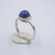 925 Sterling Silver Ring The Widest 8mm Round Lapis Lazuli