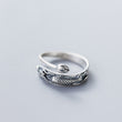 Vintage 925 Sterling Silver Fish Ring