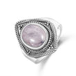 Rose Quartz Vintage 925 Silver Ring