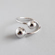 Double Ball Rings 925 Jewelry
