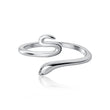 925 Sterling Silver Smooth Animal Snake Shape Rings