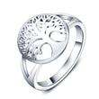 Classic Tree of Life Silver Color Rings