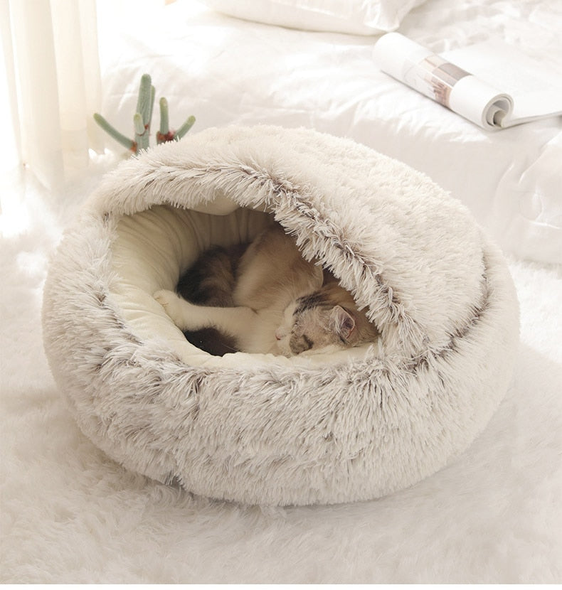 New Pet Dog Cat Round Plush Bed