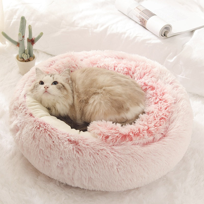 New Pet Dog Cat Round Plush Bed