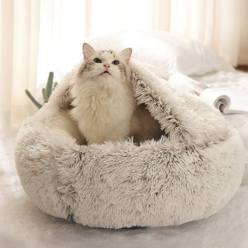 New Pet Dog Cat Round Plush Bed