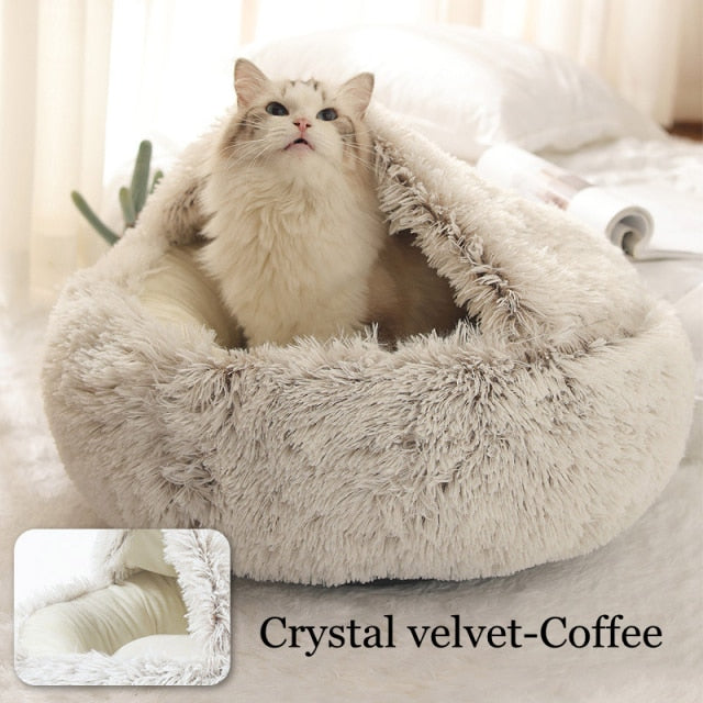 New Pet Dog Cat Round Plush Bed