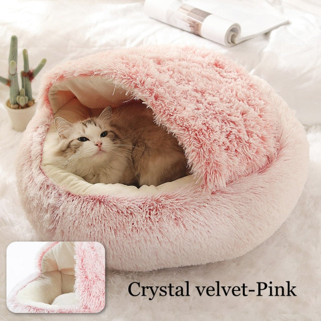 New Pet Dog Cat Round Plush Bed