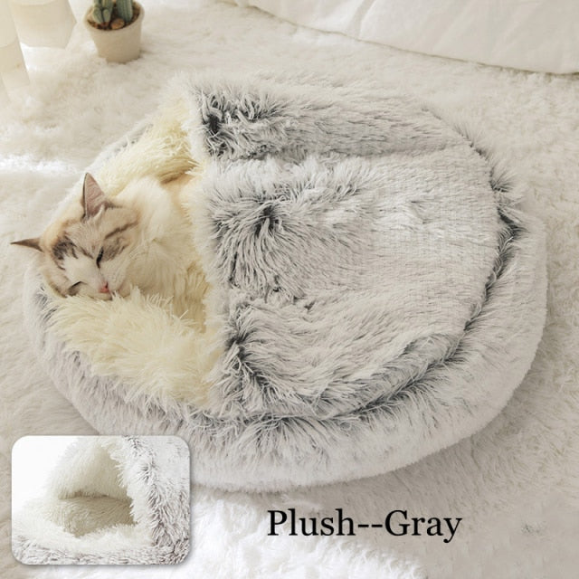 New Pet Dog Cat Round Plush Bed