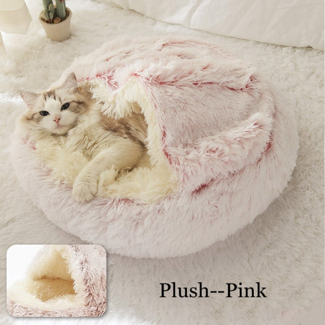 New Pet Dog Cat Round Plush Bed