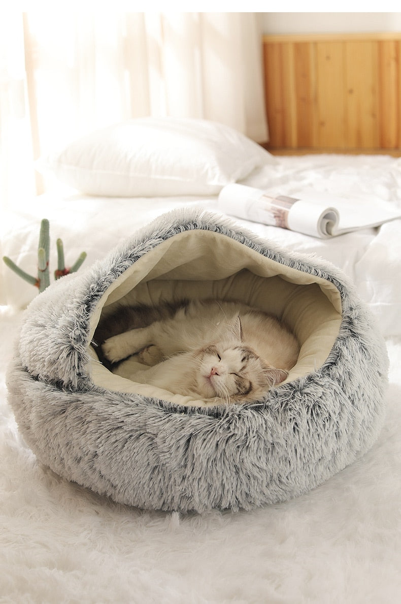 New Pet Dog Cat Round Plush Bed