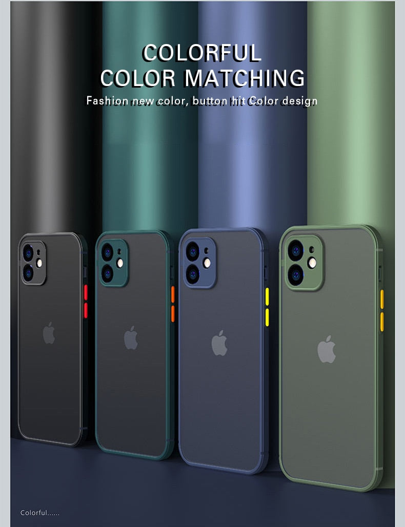Silicone Shockproof Matte Phone Case